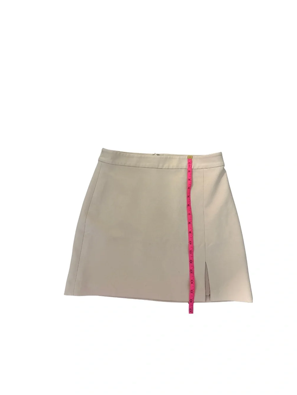 Aritzia Beige Mini Skirt Wilfred Patio Crepette Gold Size 6